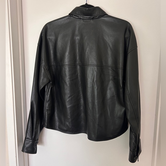 Aritzia Babaton Black Faux Leather Jacket - Picture 3 of 5